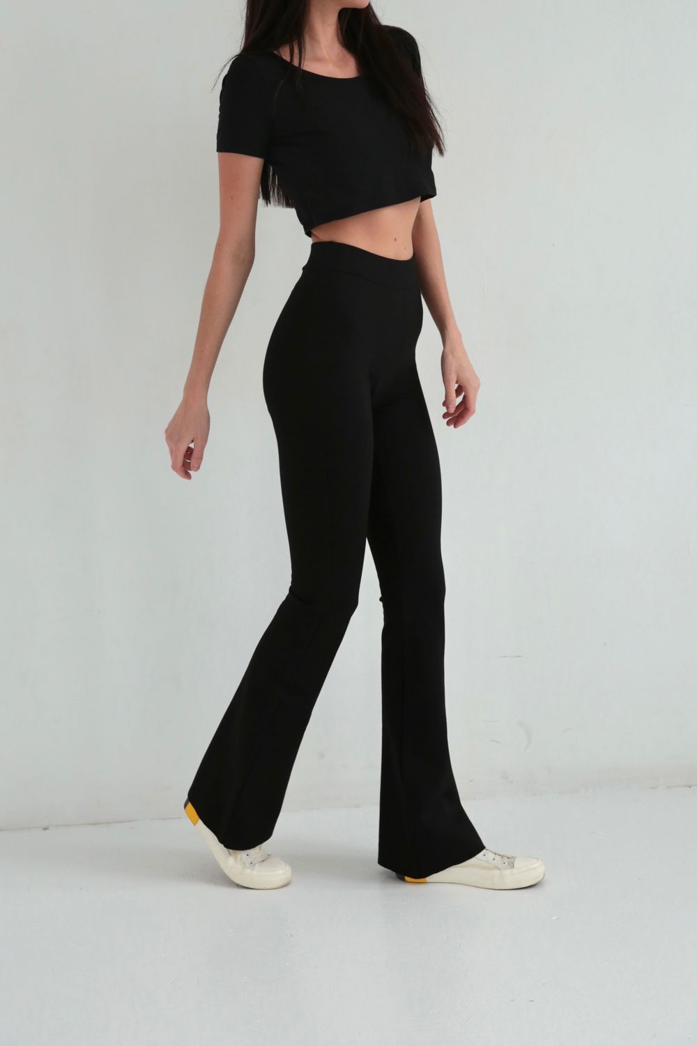 Women’s Flared Pants – Akta Casual Black