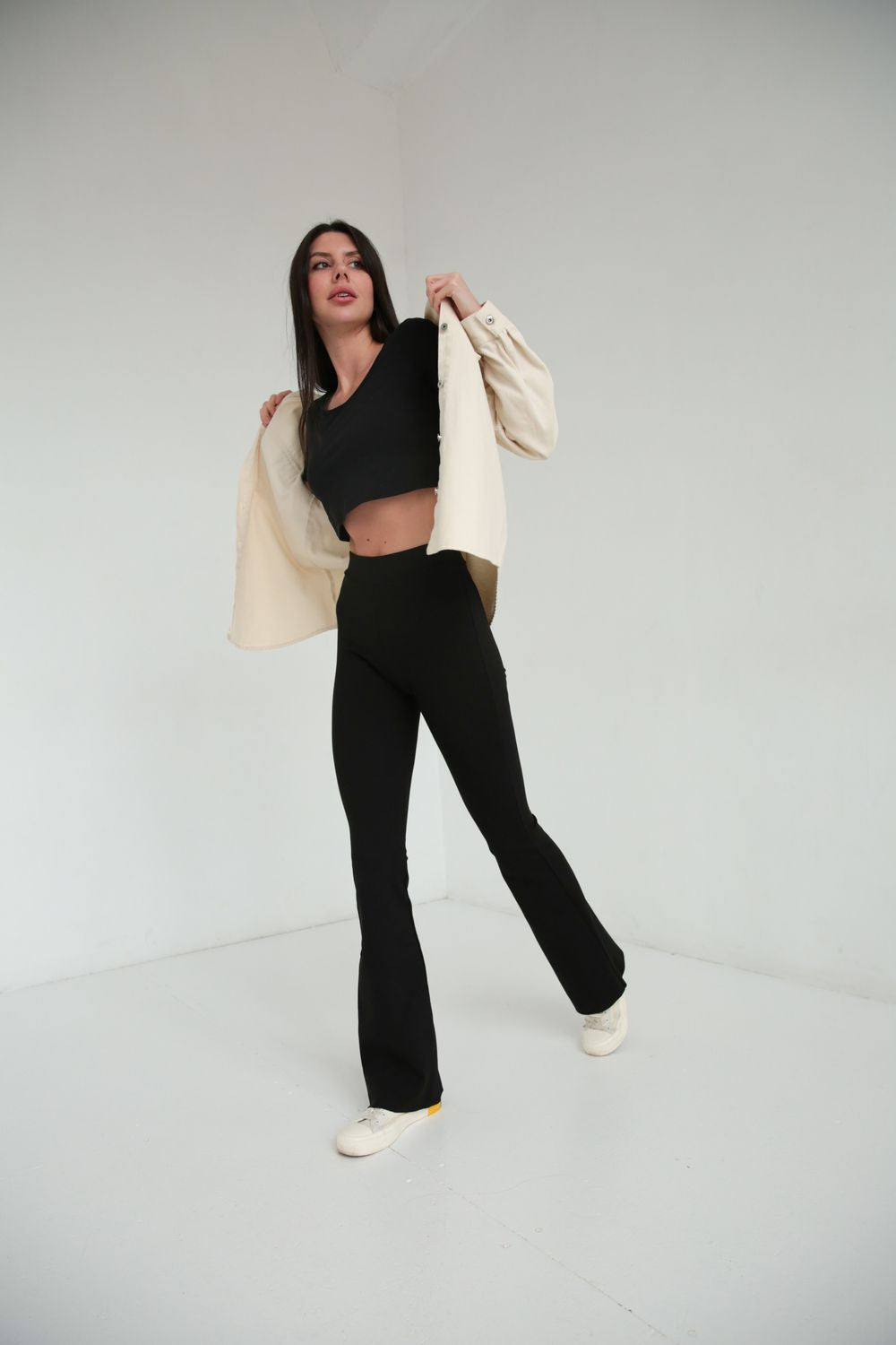 Women’s Flared Pants – Akta Casual Black