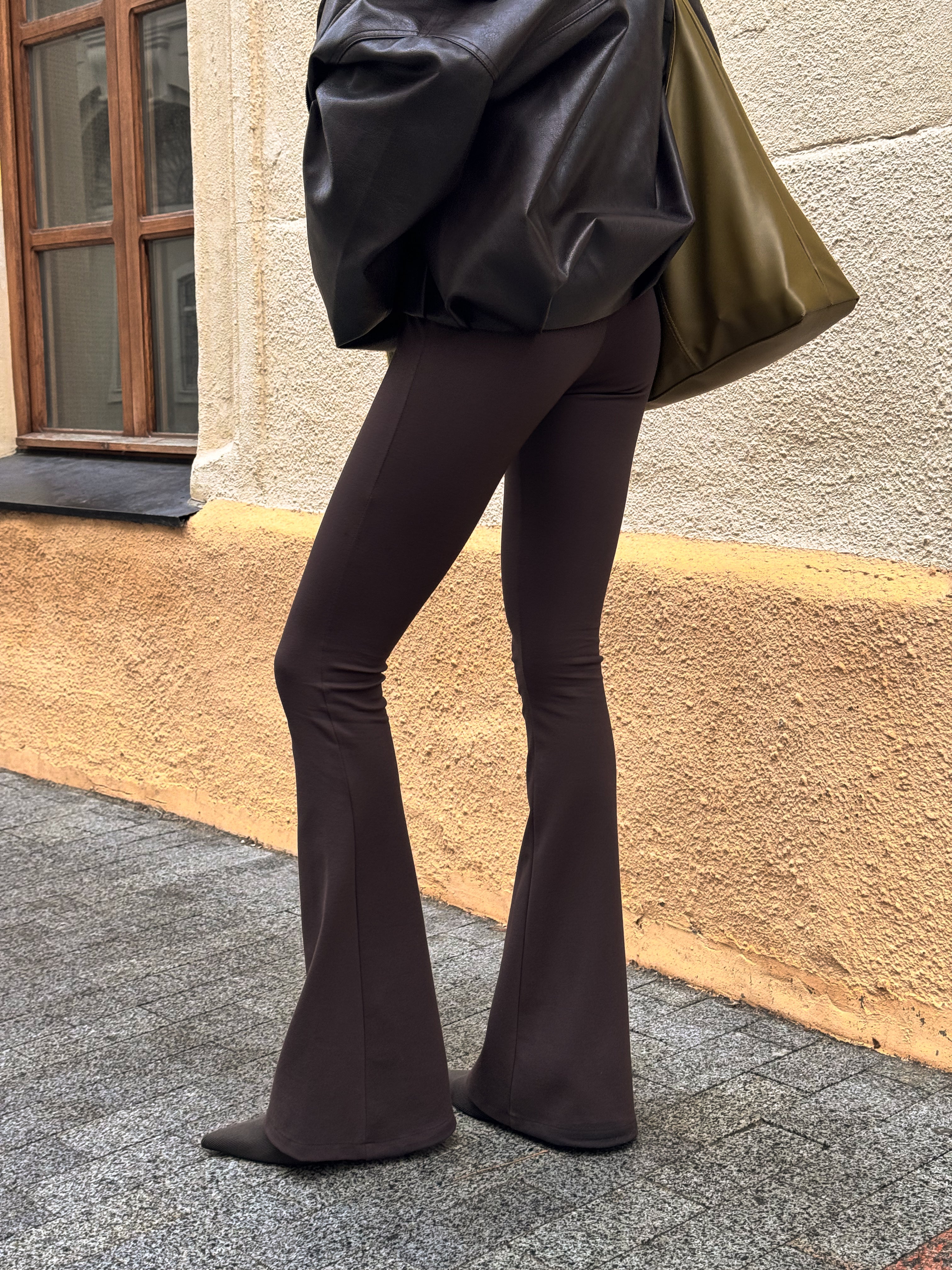 Women’s Flared Pants – Akta Casual Chocolate